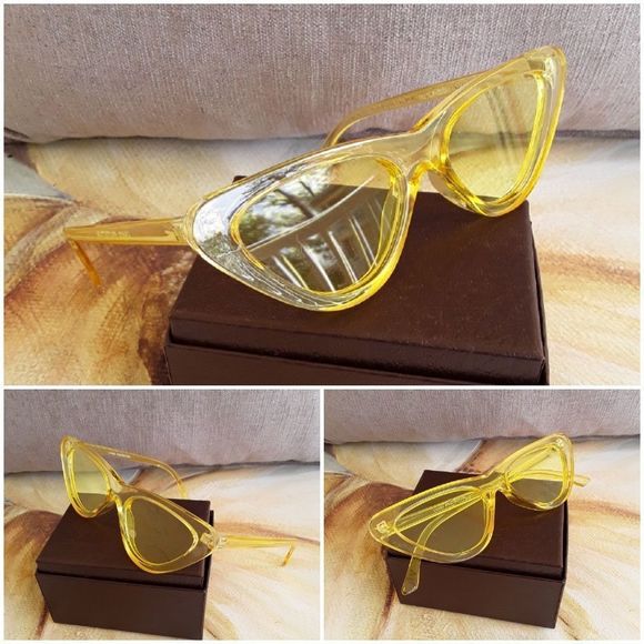 BRAND NEW 2019 CLEAR CAT EYE STYLE SUNGLASSES - Picture 3 of 4